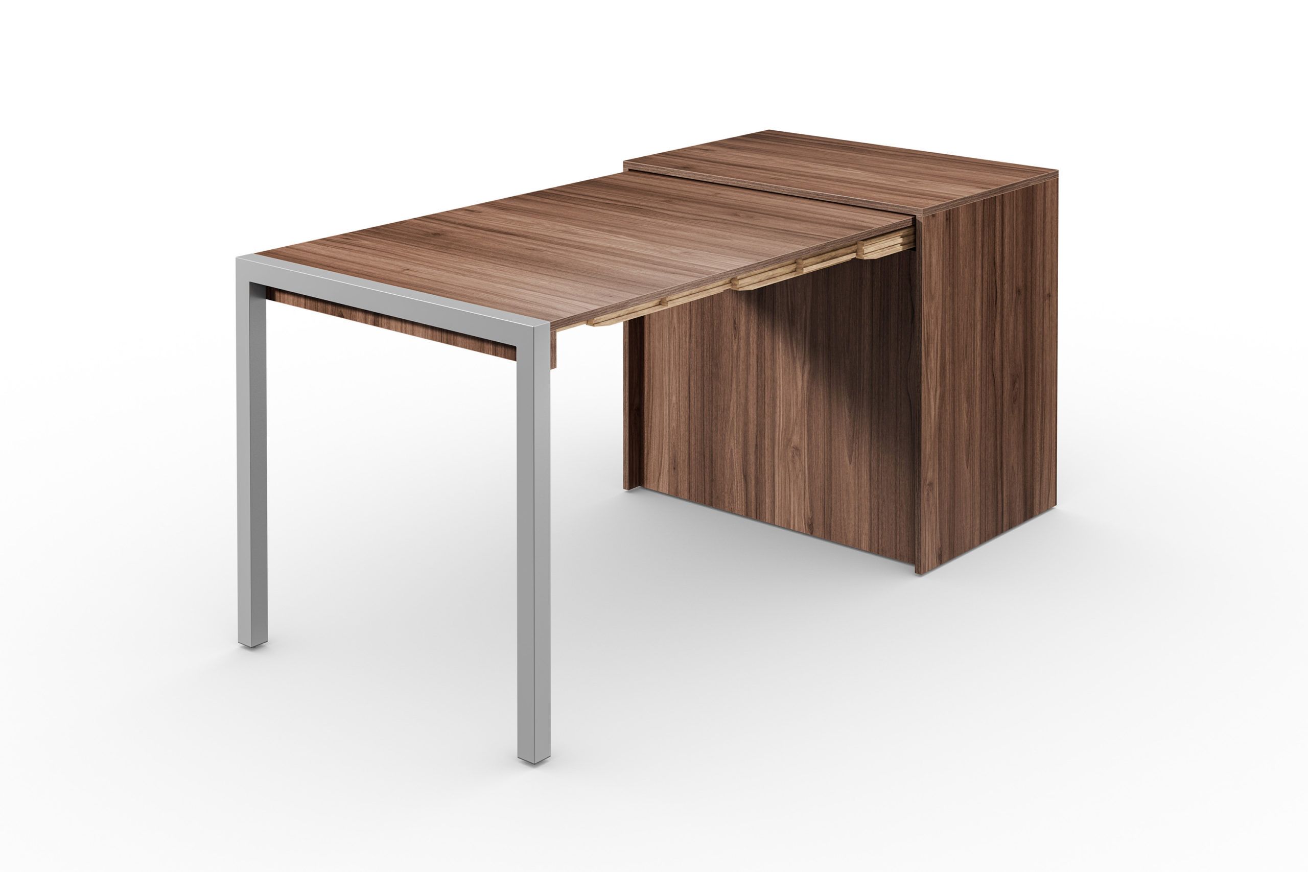 Sideboard mit ausziehbarem Schreibtisch, Nußbaum/Nußbaum – ALWIN’S ROOM & BOARD SIDEBOARD